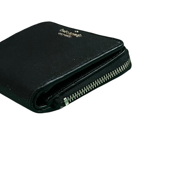 KATE SPADE Shimmy Glitter Black Small L-Zip Saffiano Leather Bifold Wallet - Picture 9 of 13